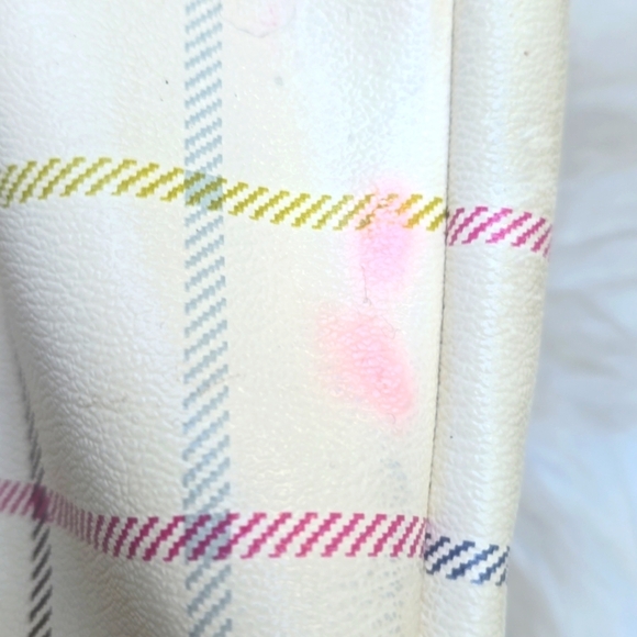 COACH WHITE PLAID HERITAGE TATTERSAL BAG PURSE TOTE No.K1173-F19174 - Picture 5 of 17